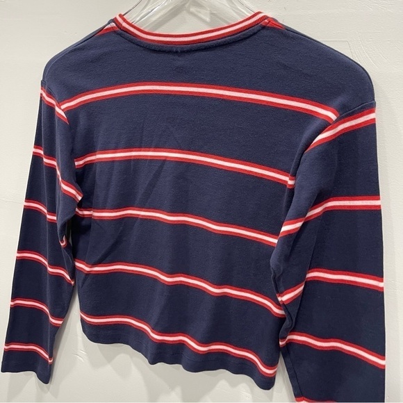 Topshop Stripe Long Sleeve Top Size 4 - Picture 7 of 7
